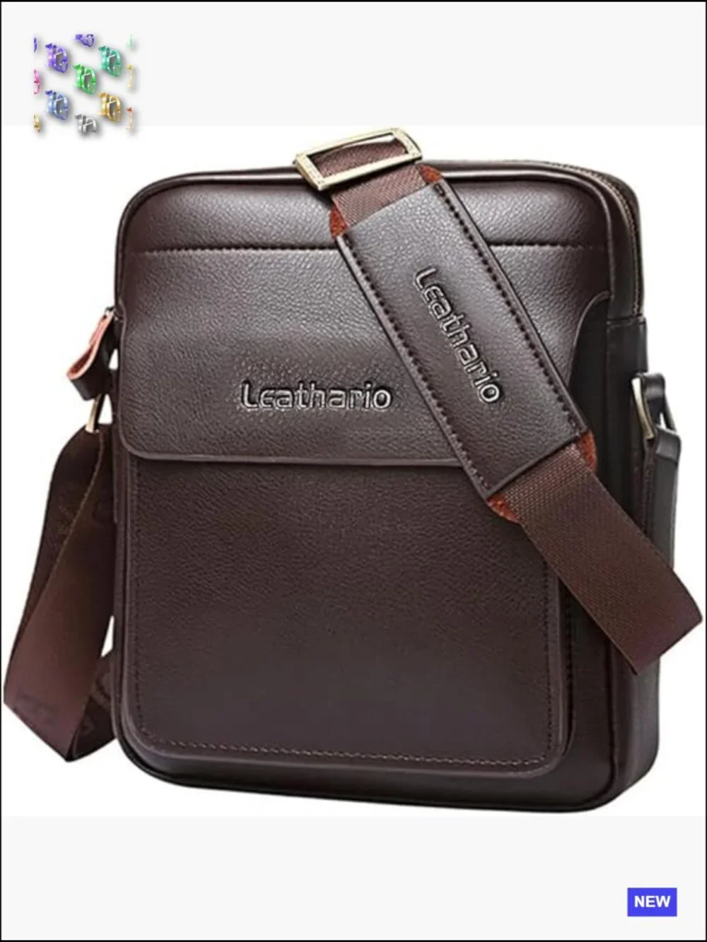 Vegan Leather Messenger Crossbody Bag Laptop Work Travel Sling Satchel Purse